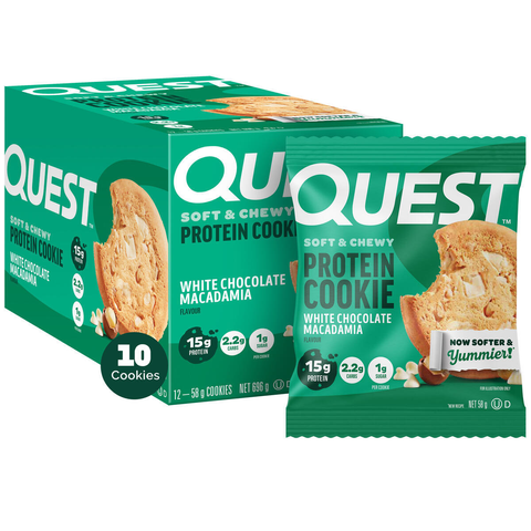 White Chocolate Macadamia Protein Cookies